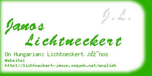 janos lichtneckert business card